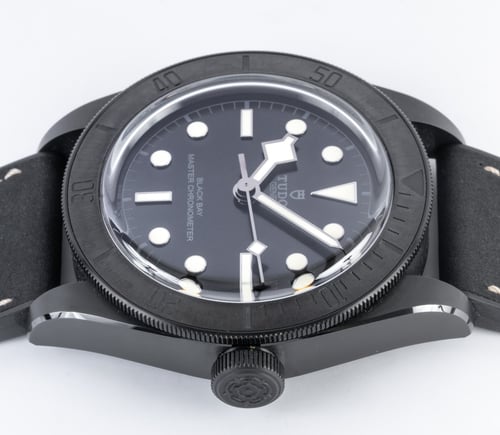 Crown Side Shot of Black Bay Ceramic
