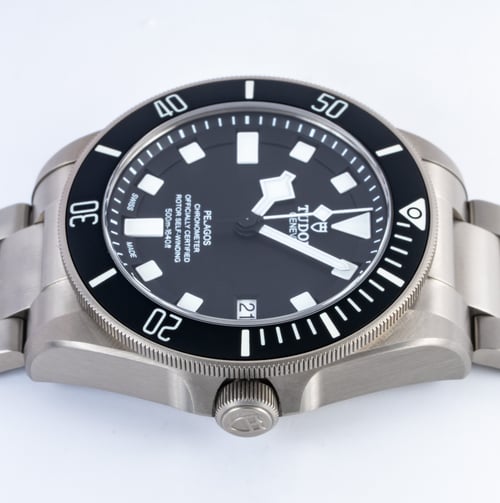 Crown Side Shot of Pelagos Chronometer