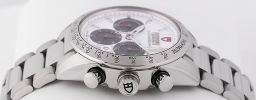 Crown Side Shot of Fastrider Chronograph 'Panda'