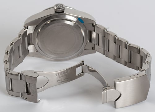 Open Clasp Shot of Heritage Black Bay Steel