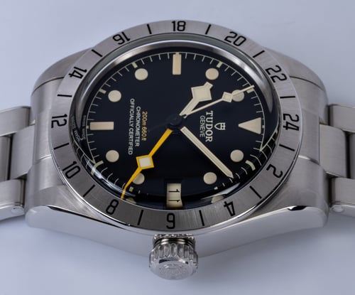 Crown Side Shot of Black Bay Pro GMT