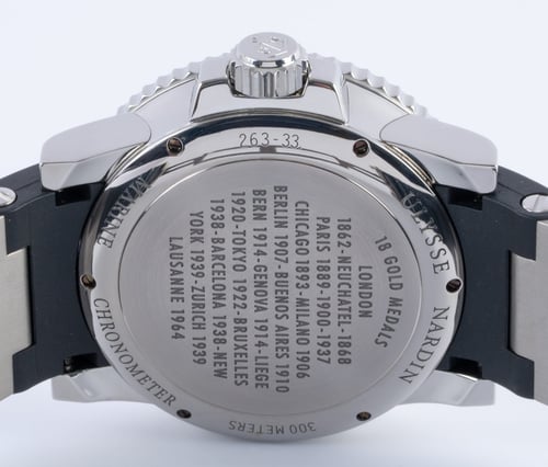 Caseback of Maxi Marine Diver Chronometer