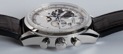 Crown Side Shot of El Primero Chronomaster Open Moon & Sun Phase