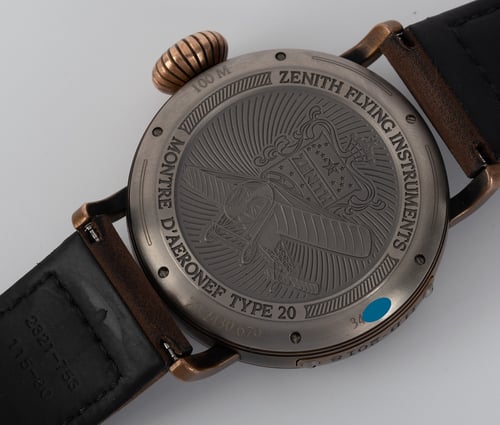 Caseback of Pilot Type 20 Extra Special