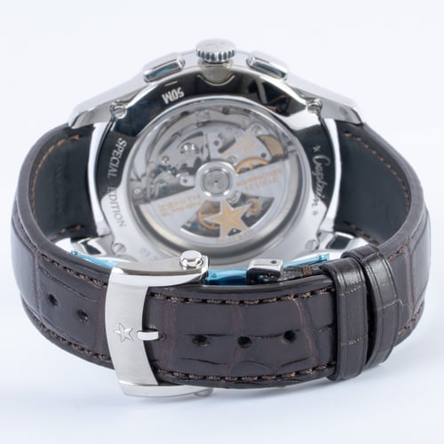 Rear / Band View of Captain Winsor Annual Calendar Chronograph