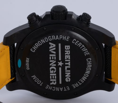 Caseback of Avenger Hurricane 24 Hour
