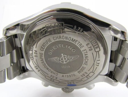 Caseback of Super Avenger