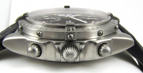 Crown Side Shot of Chronomat Bombardier Aerospace Special Edition