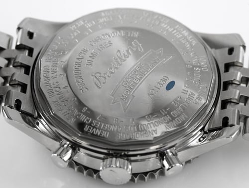 Caseback of Navitimer Montbrillant Datora