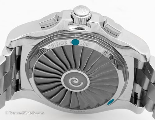 Caseback of Airwolf Professional Chronograph