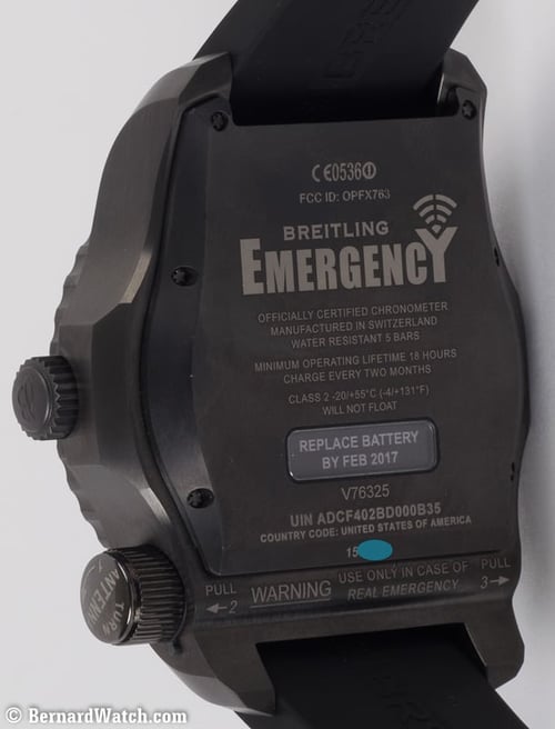 Caseback of Emergency II Night Vision
