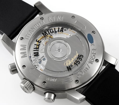 Caseback of Mille Miglia Chronograph