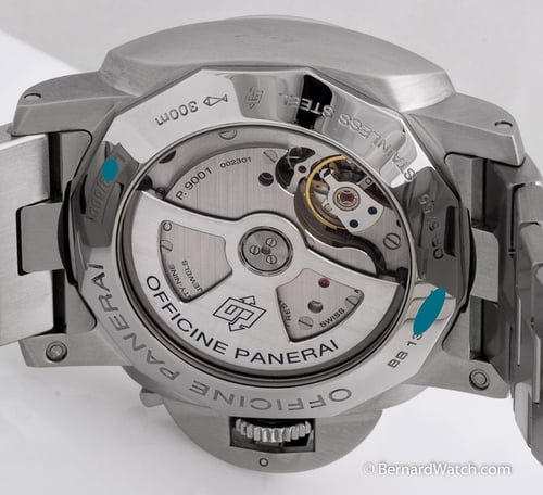 Caseback of Luminor 1950 3 Days GMT
