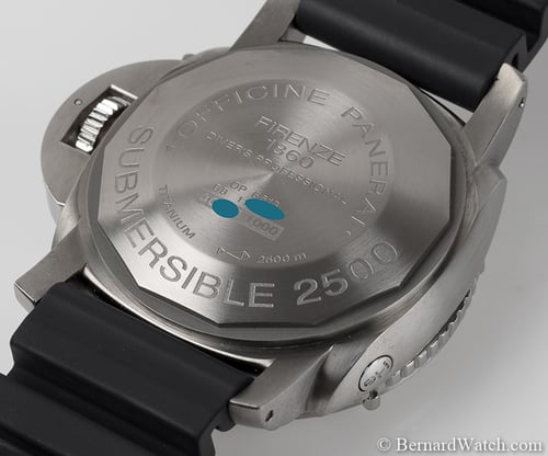 Caseback of Luminor Submersible 'Subzilla'