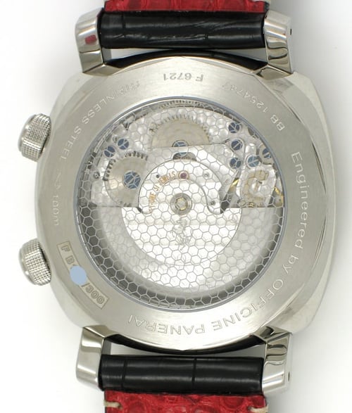 Caseback of Ferrari Alarm Granturismo GMT