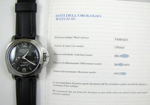 Paper shot of Luminor 1950 8 days GMT