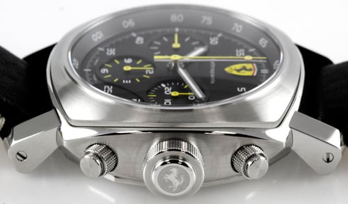 Crown Side Shot of Ferrari Scuderia Rattrapante Chronograph