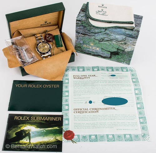 Box / Paper shot of Submariner Date 'Serti'