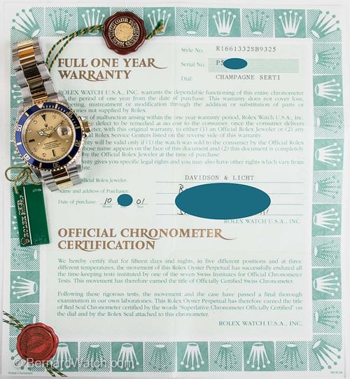 Paper shot of Submariner Date 'Serti'