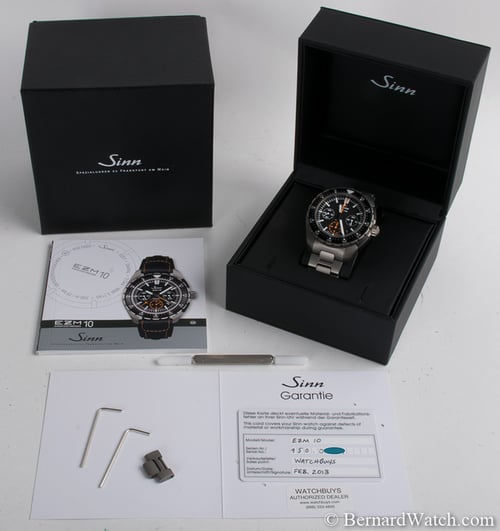Box / Paper shot of EZM 10 Chronograph