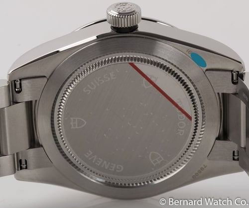 Caseback of Heritage Black Bay 36