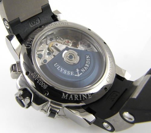 Caseback of Maxi Marine Diver Chronograph