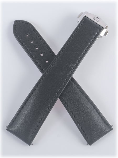 Omega Vegan Leather Deployant Strap