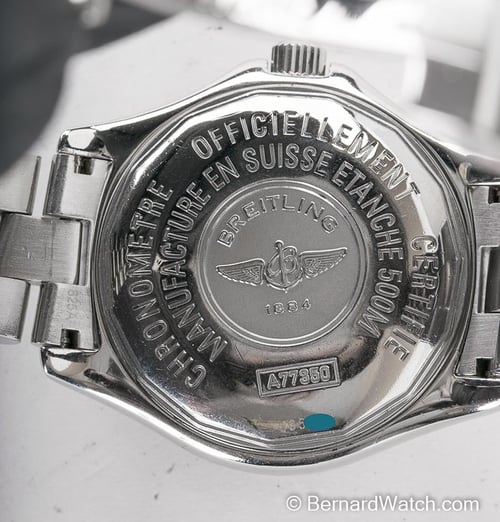 Caseback of Ladies Colt Oceane SQ
