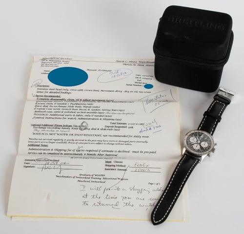 Box / Paper shot of Navitimer 806 'Twin Jets'