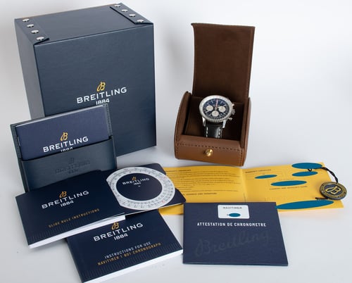 Box / Paper shot of Navitimer 1 B01 Chronograph 43