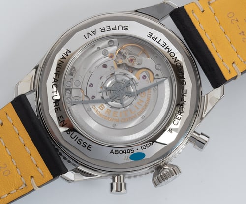 Caseback of Super Avi B04 Chrono GMT 46