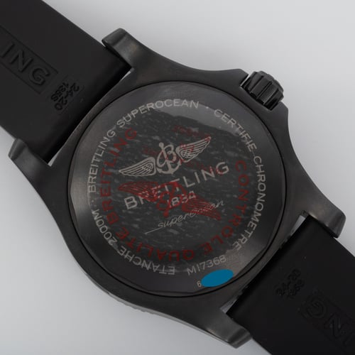 Caseback of SuperOcean 46 BlackSteel