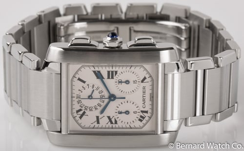 Front View of Tank Francaise Chronograph