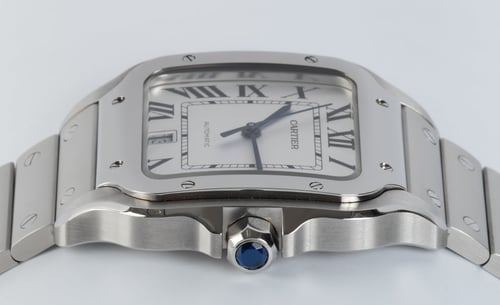 Crown Side Shot of Santos De Cartier - Large