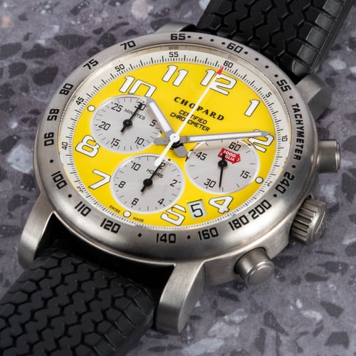 Stylied photo of  of Mille Miglia Speed Giallo Yellow