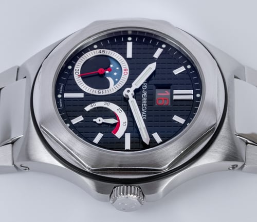 Crown Side Shot of Laureato Evo3 Moonphase Power Reserve