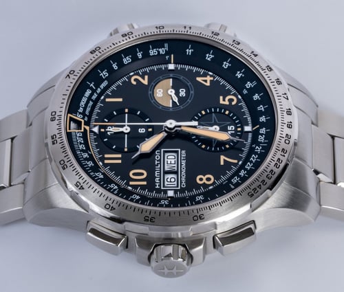 Crown Side Shot of X-Wind DayDate Chrono Limited Edition