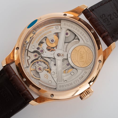Caseback of Portuguese Perpetual Calendar
