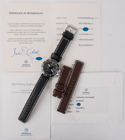 Box / Paper shot of Comanche Chronograph