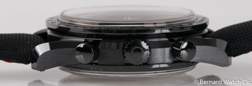 Crown Side Shot of Speedmaster Dark Side of the Moon 'Black Black'