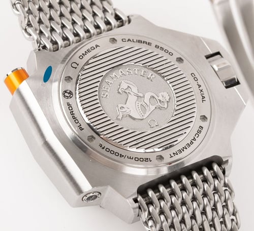 Caseback of Seamaster Ploprof 1200M Co-Axial