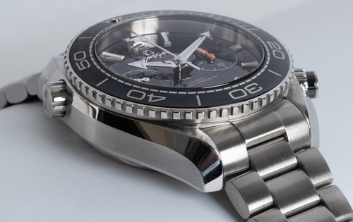 9' Side Shot of Seamaster Planet Ocean Master Chronometer Chronograph