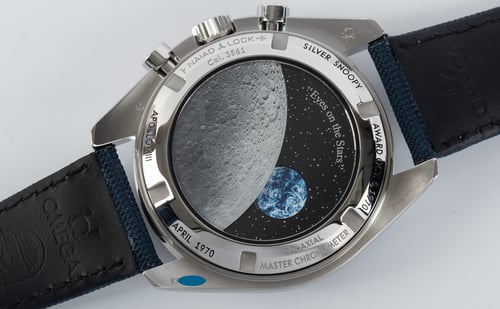 Caseback of Speedmaster 'Silver Snoopy Award'