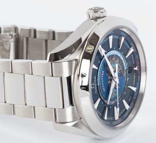Dial Shot of Aqua Terra Worldtimer 43MM