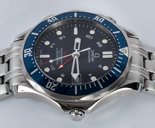 Crown Side Shot of Seamaster Professional GMT Co-Axial