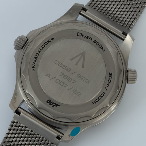 Caseback of Seamaster 007 Edition 'No Time to Die'