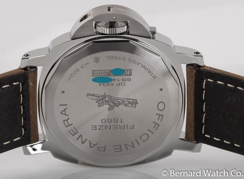 Caseback of Luminor Boutique Edition