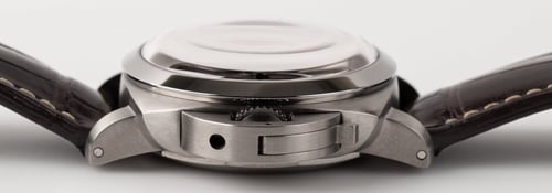 Crown Side Shot of Luminor 1950 Titanium 8 Days Chrono Monopulsante GMT