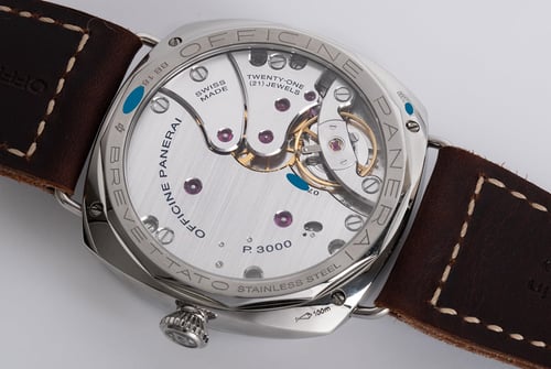 Caseback of Radiomir 3-Days Acciaio