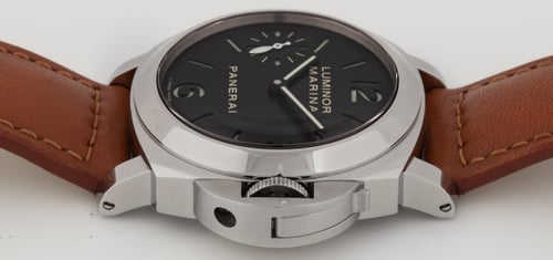 Crown Side Shot of Luminor Marina 'Sandwich Dial'